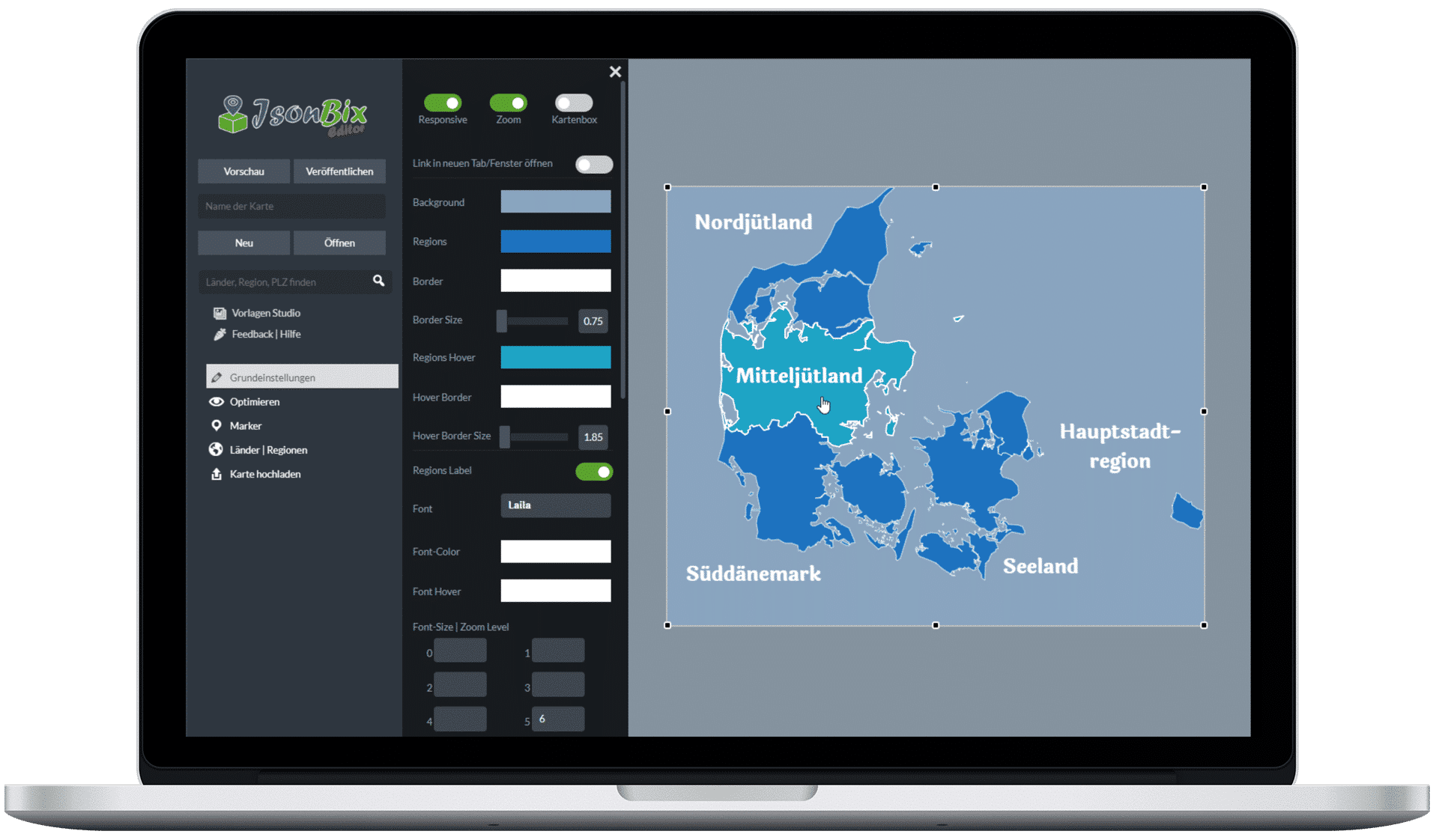 Jsonbix Editor Screenshot Dänemark