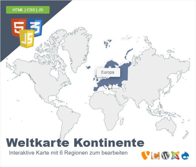 Weltkarte Kontinente