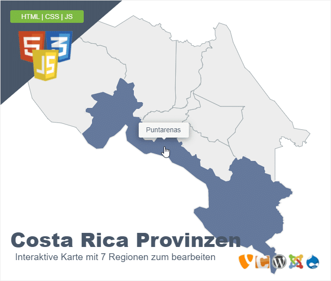 Costa Rica Provinzen