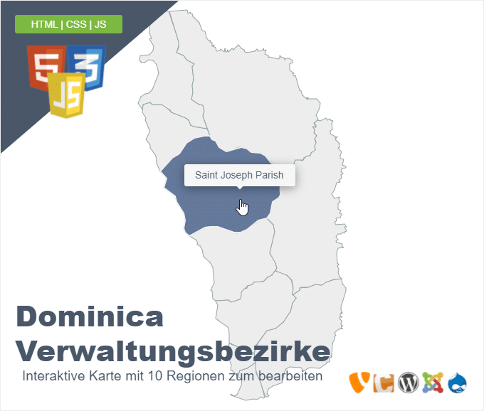 Dominica Verwaltungsbezirke