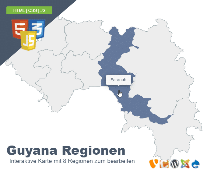 Guyana Regionen