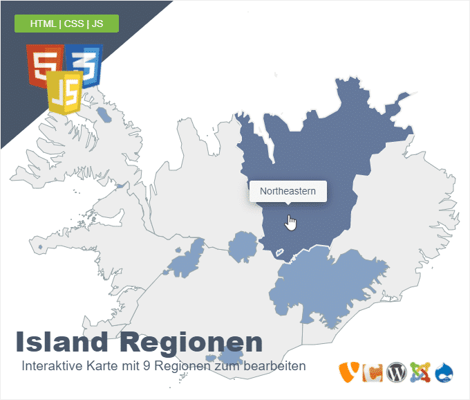 Island Regionen