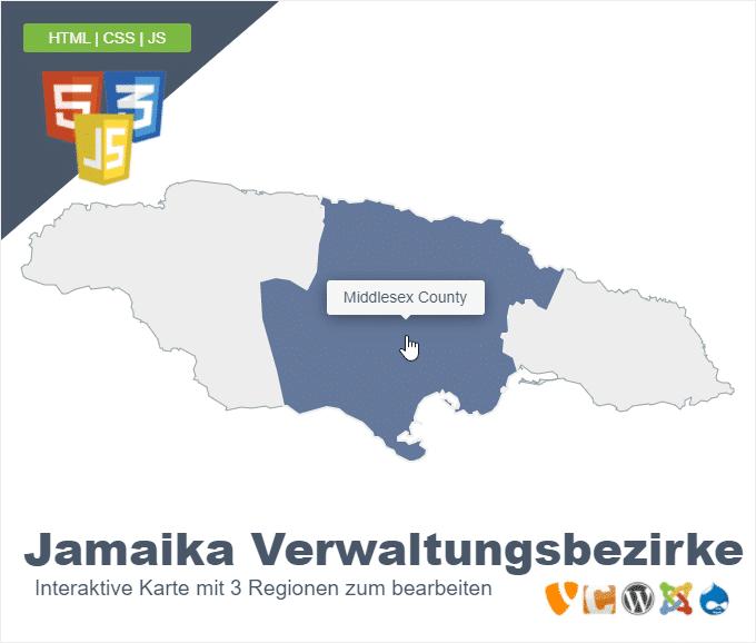 Jamaika Verwaltungsbezirke