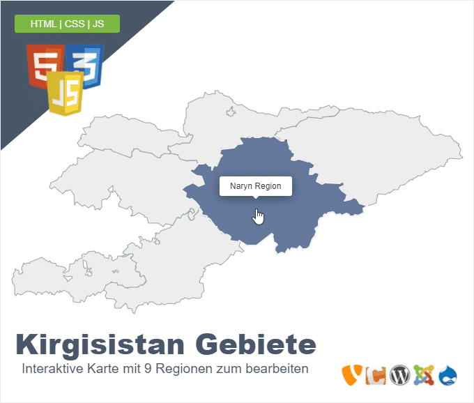 Kirgisistan Gebiete