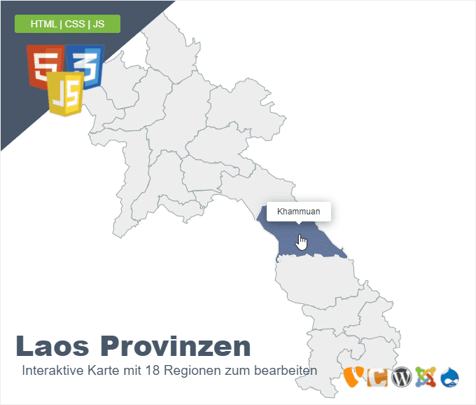 Laos Provinzen