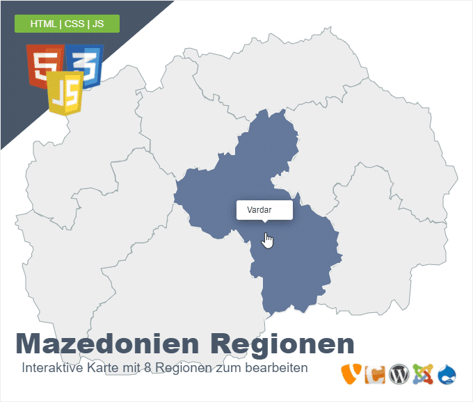 Mazedonien Regionen