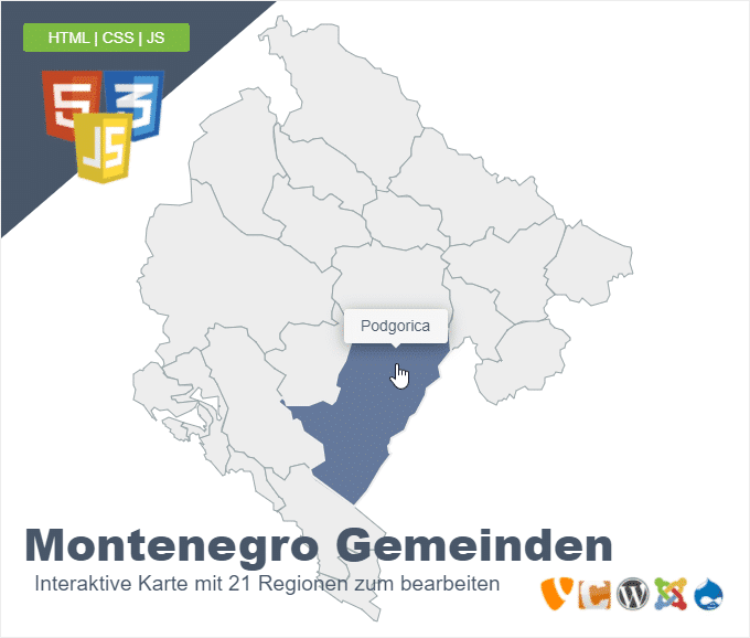 Montenegro Gemeinden