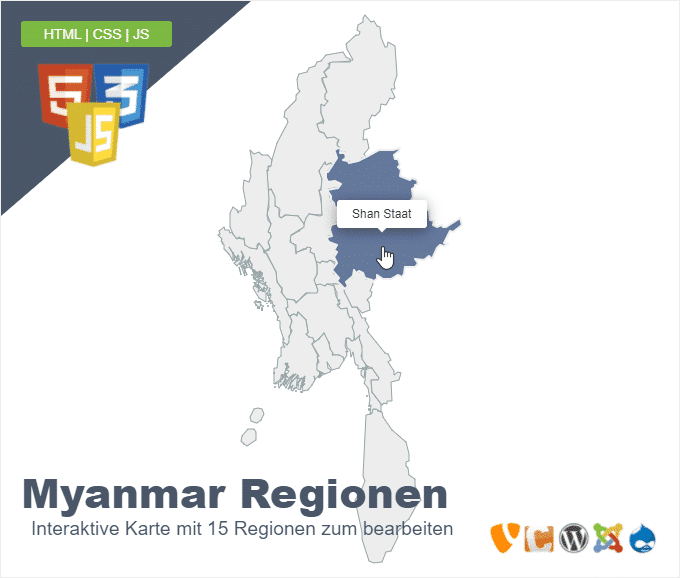 Myanmar Regionen