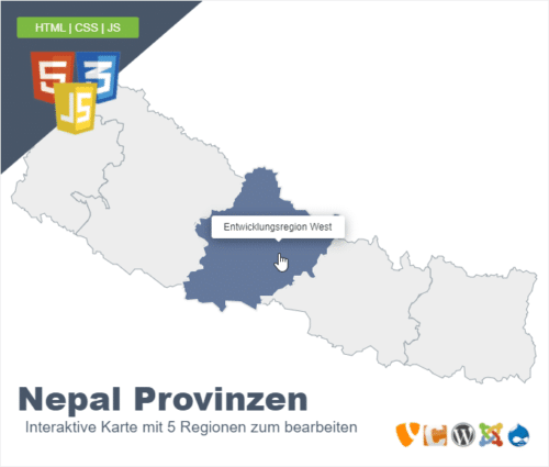 kostenlose Nepal Provinzen Landkarte JsonBix