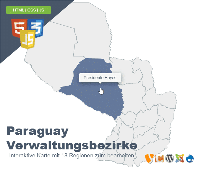 Paraguay Verwaltungsbezirke