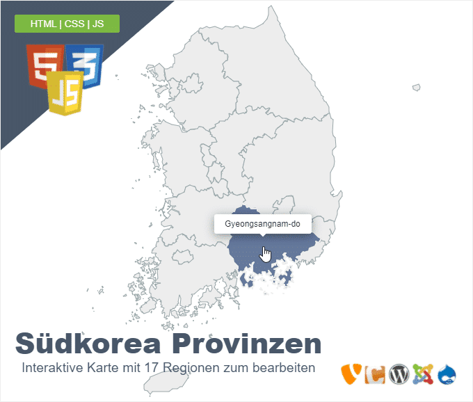 Südkorea Provinzen