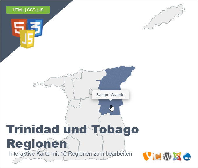 Trinidad und Tobago Regionen