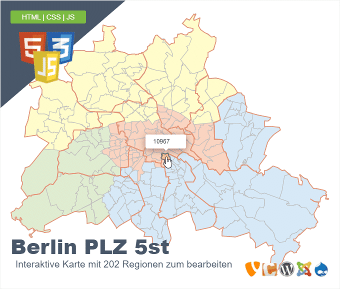 Berlin Postleitzahlen - PLZ