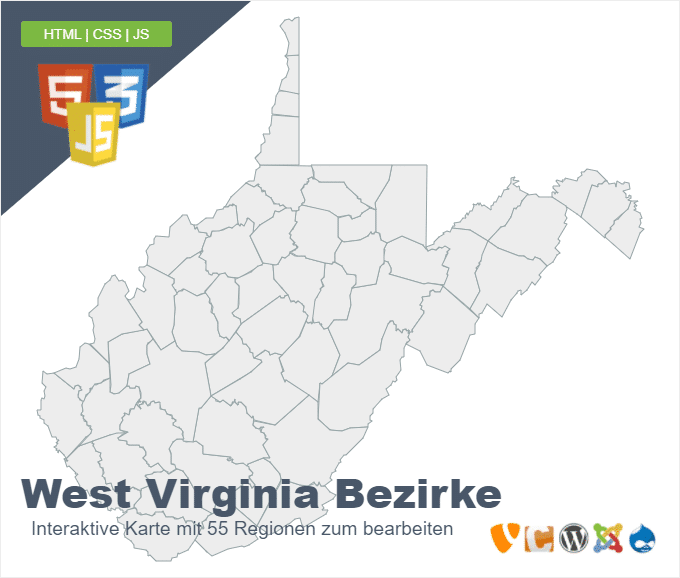 West Virginia Bezirke